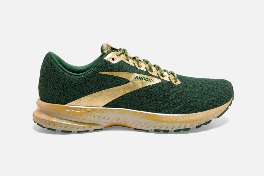 Brooks Men's Launch 7 Road Running Shoes Green/Gold GIDP-96021